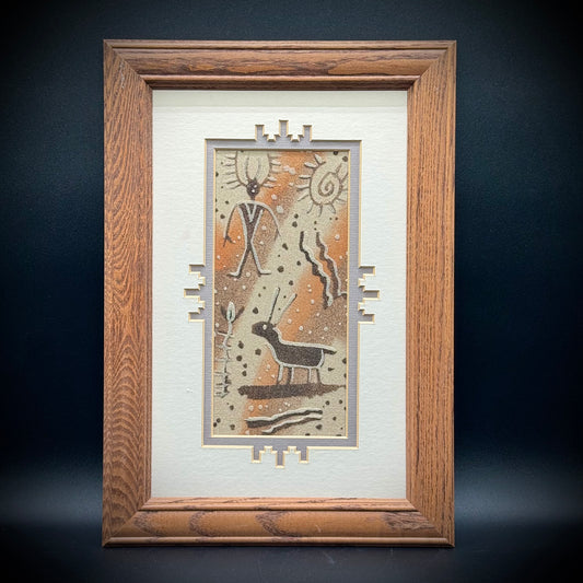 Artist Signed & Custom Framed Navajo Sand Painting