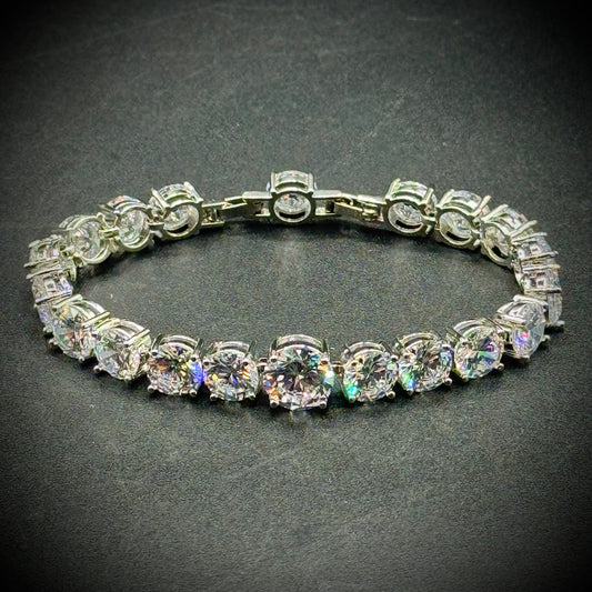 Large Cubic Zirconia Tennis Bracelet