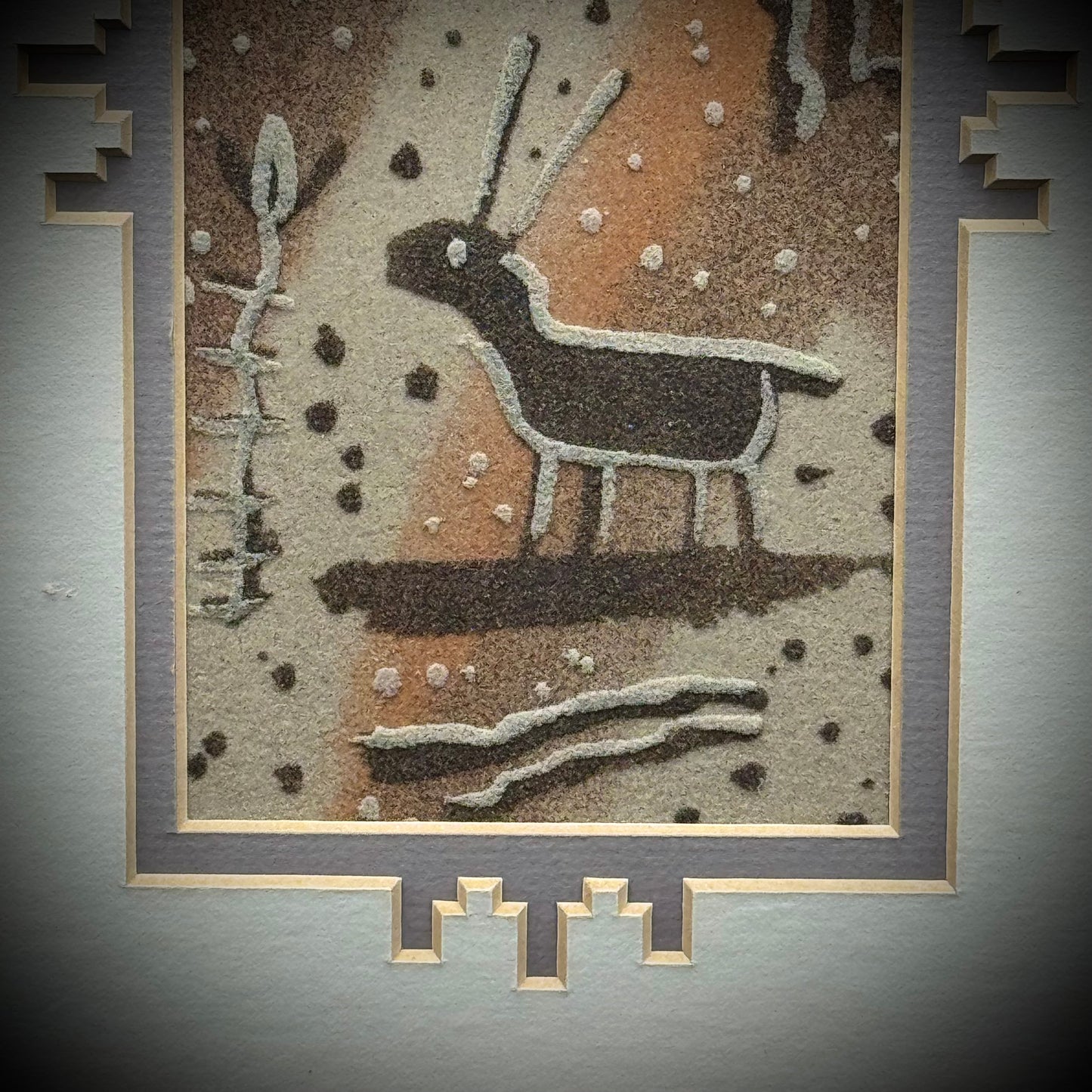 Artist Signed & Custom Framed Navajo Sand Painting