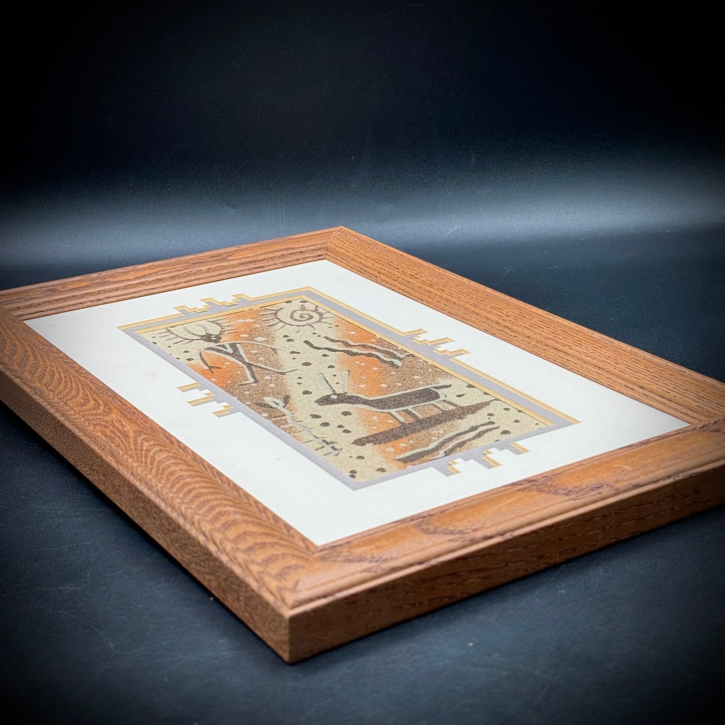 Artist Signed & Custom Framed Navajo Sand Painting