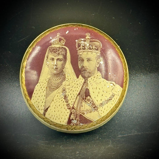 Antique 1901 Edward VII & Alexandra Coronation Tin