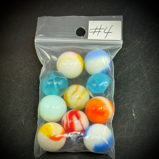 Bag of 10 Vintage Colorful Marbles #4
