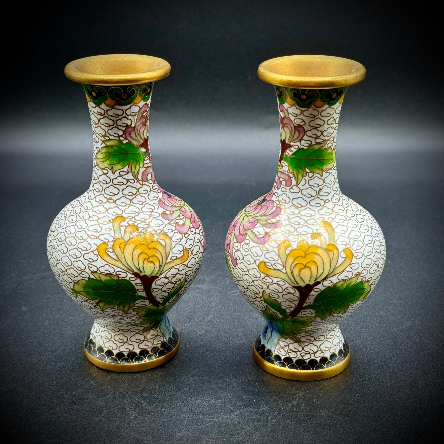 Pair of Chinese Cloisonné Vases