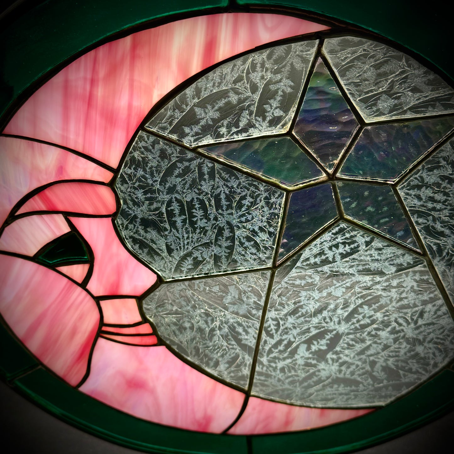 Large Stained Glass Moon & Star Suncatcher