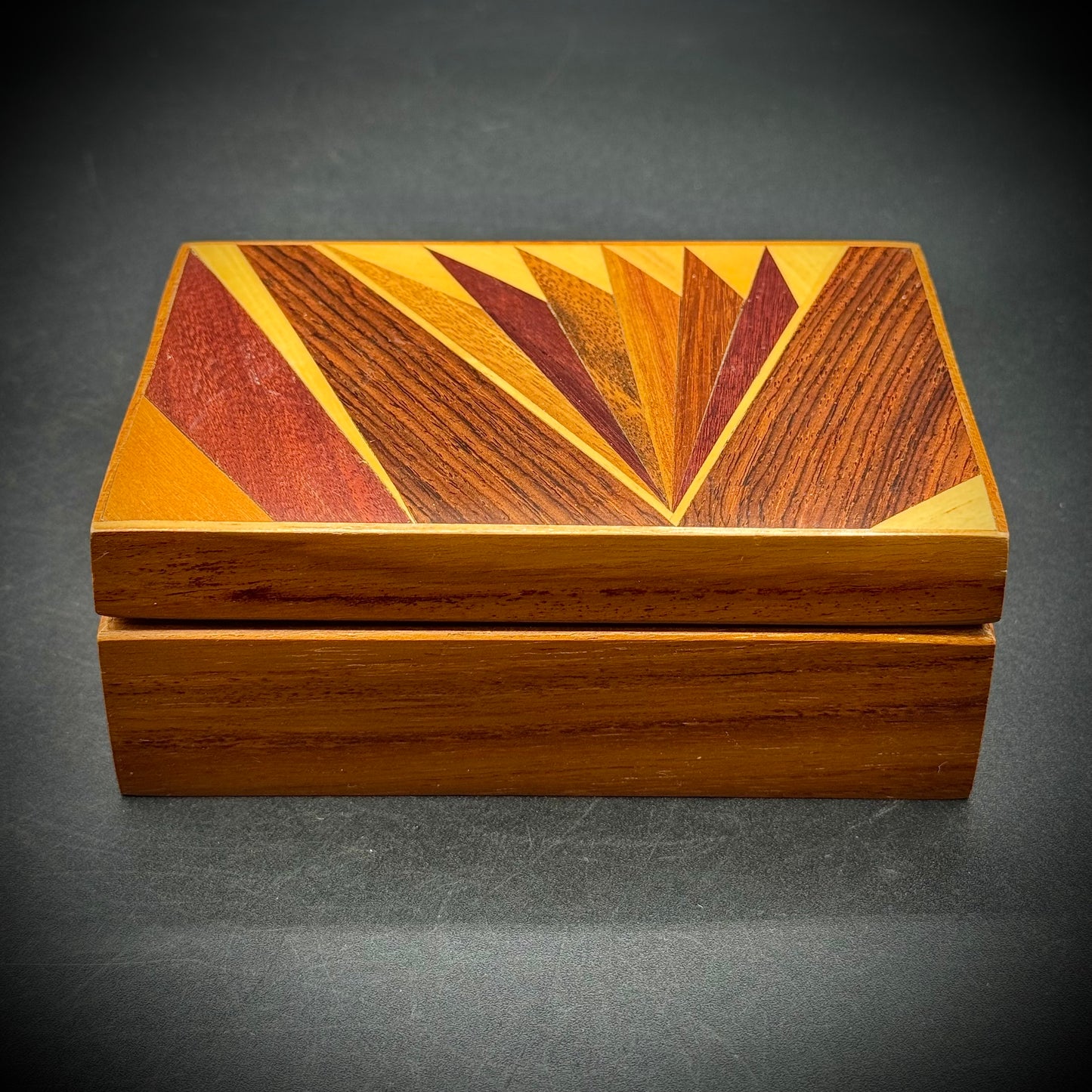 Vintage Inlaid Wood Box