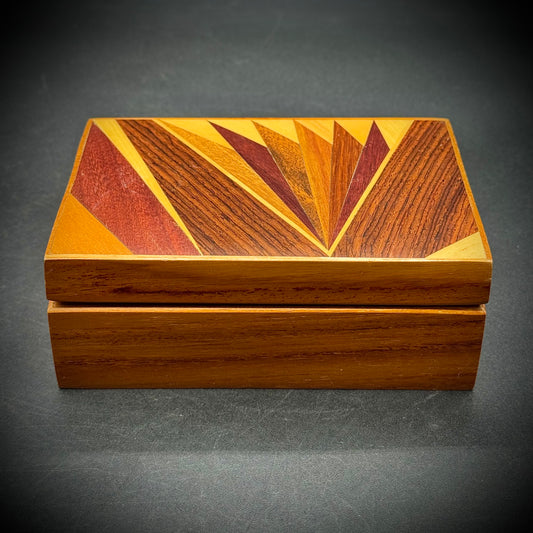 Vintage Inlaid Wood Box