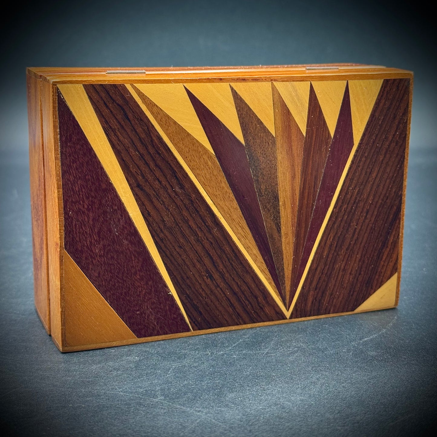 Vintage Inlaid Wood Box