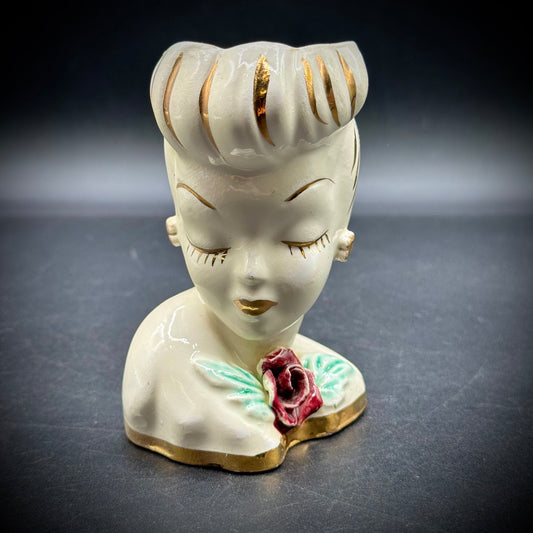 Vintage Lewis Weil Glamour Girl Small Head Vase