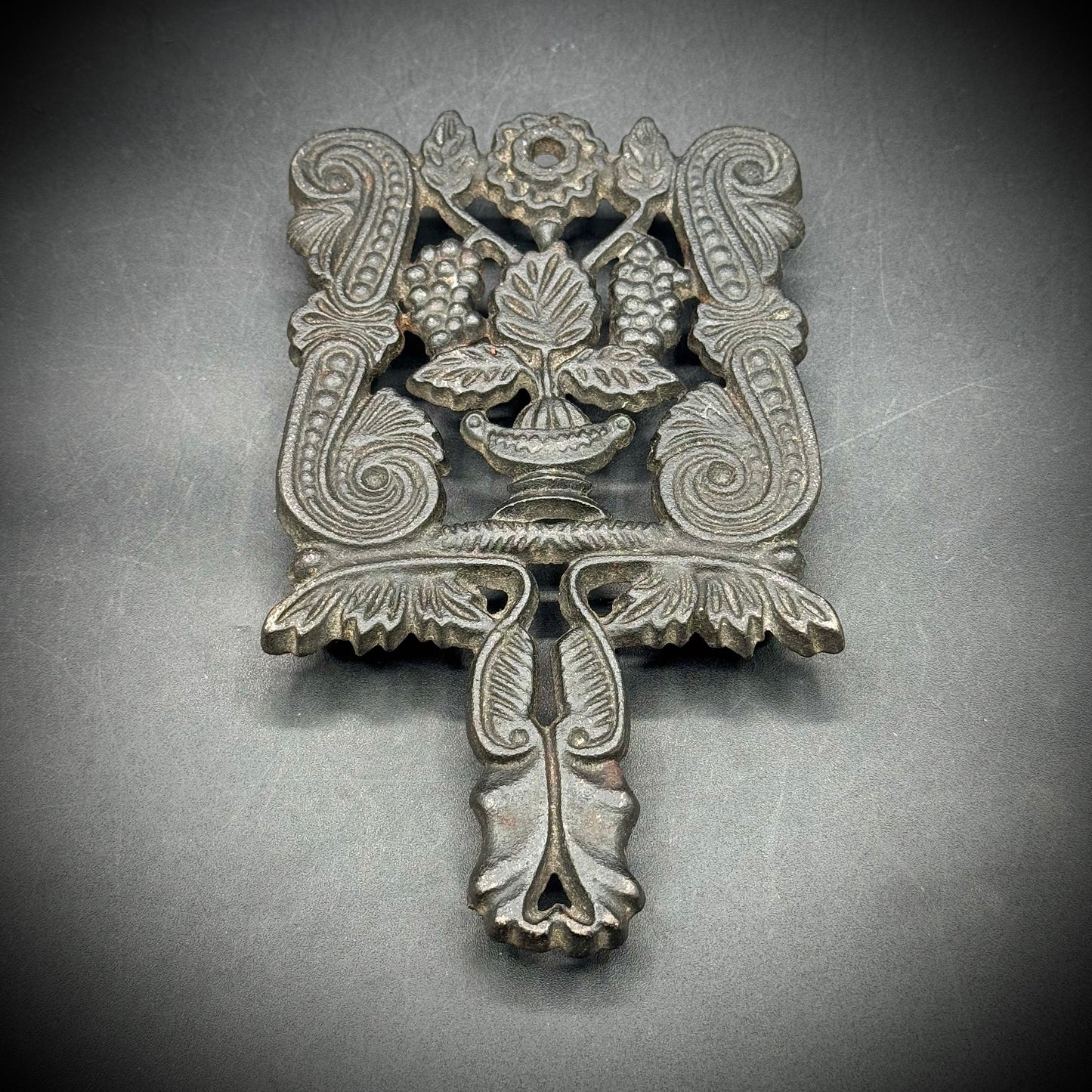 Vintage J.Z.H. 1950 Cast Iron Trivet