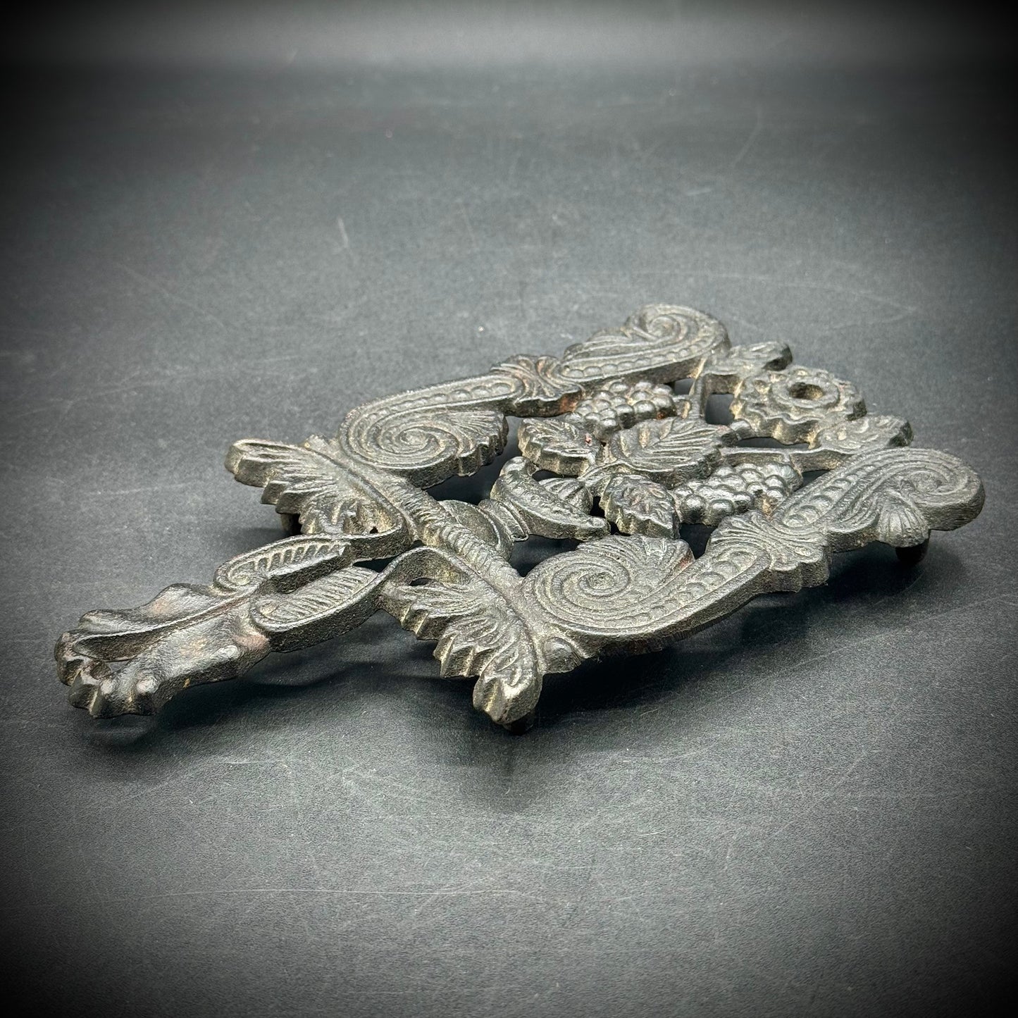 Vintage J.Z.H. 1950 Cast Iron Trivet