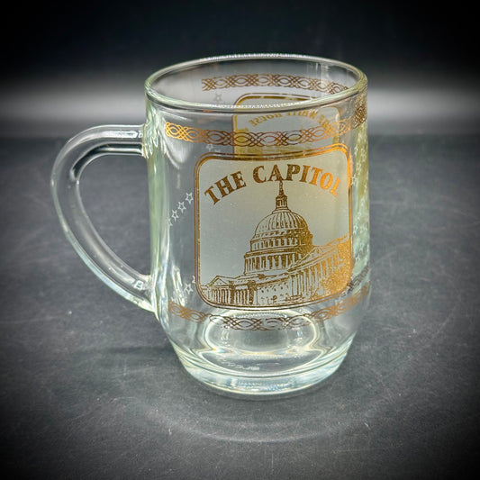 Vintage Culver Style Washington DC Glass Mug - Made in Spain