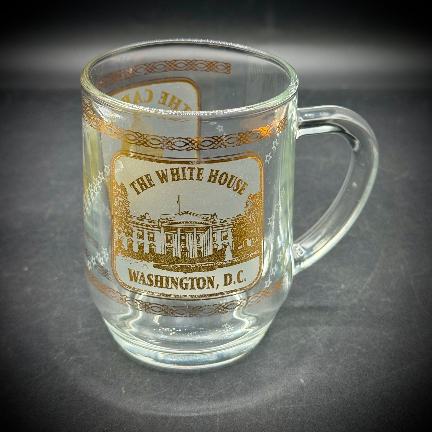 Vintage Culver Style Washington DC Glass Mug - Made in Spain
