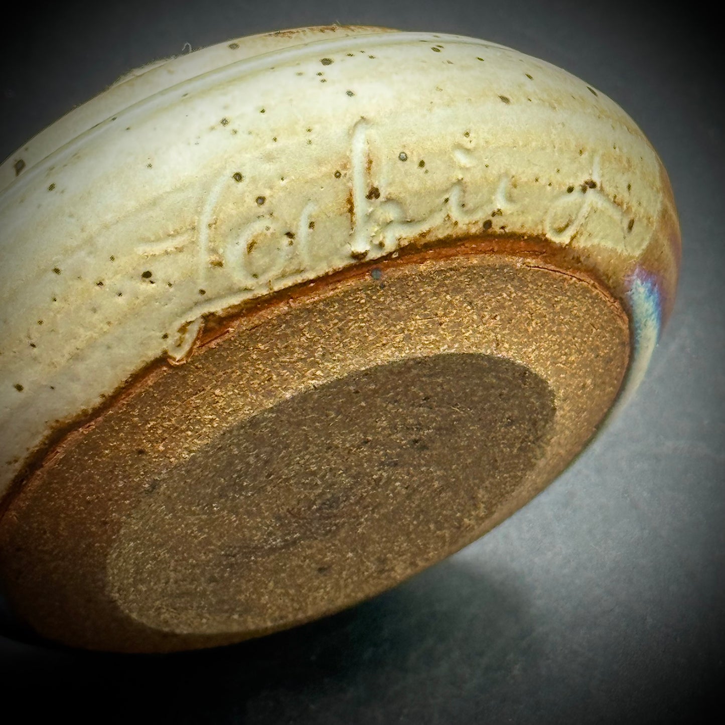 Signed Artist Made Ceramic Pottery Pin Cushion