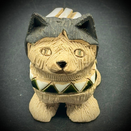 Vintage Signed Artesania Rinconada Husky Dog Figurine