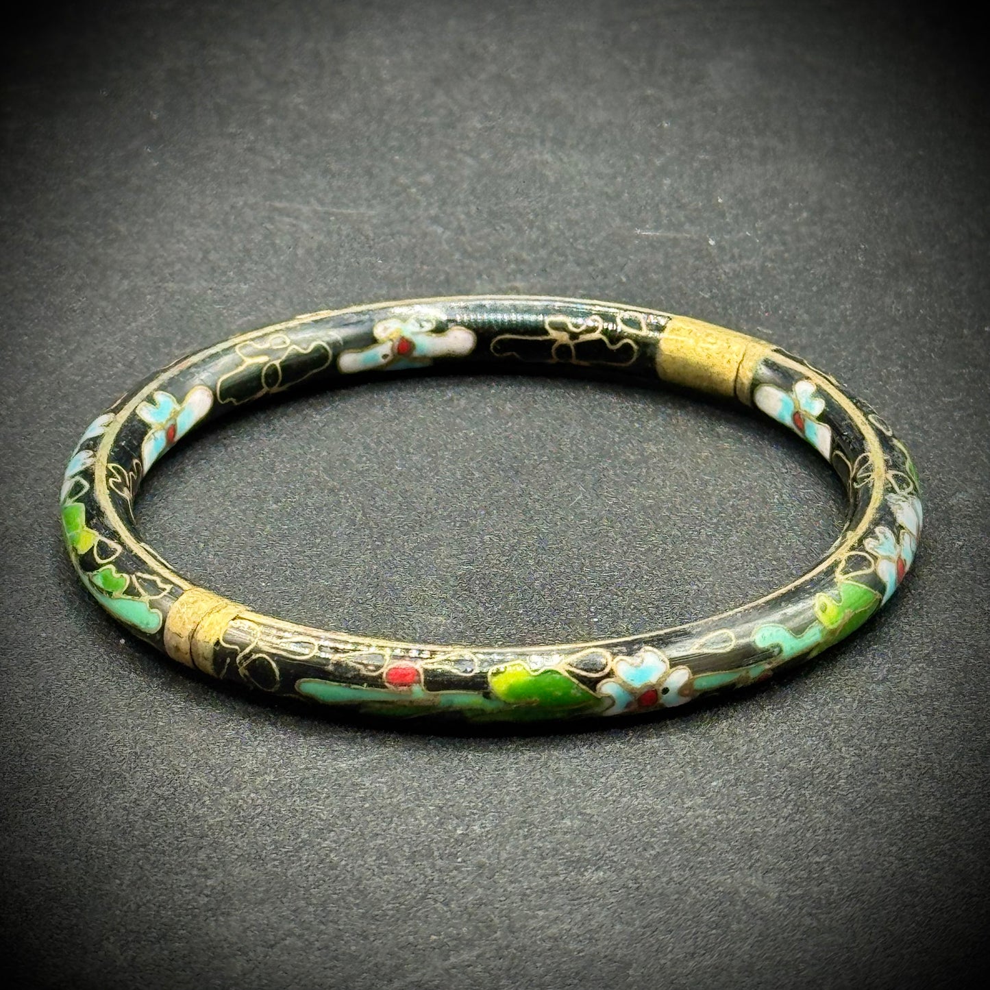 Three Vintage Cloisonné Enamel Bangles - Made in India