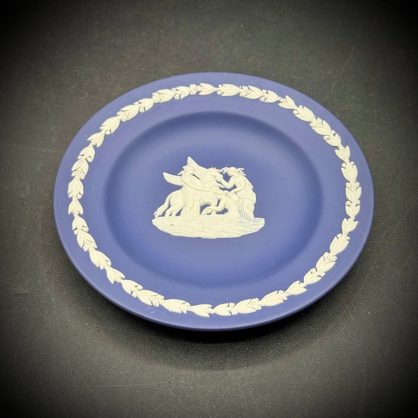 Vintage Small Blue Wedgwood Pegasus Dish