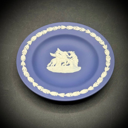 Vintage Small Blue Wedgwood Pegasus Dish
