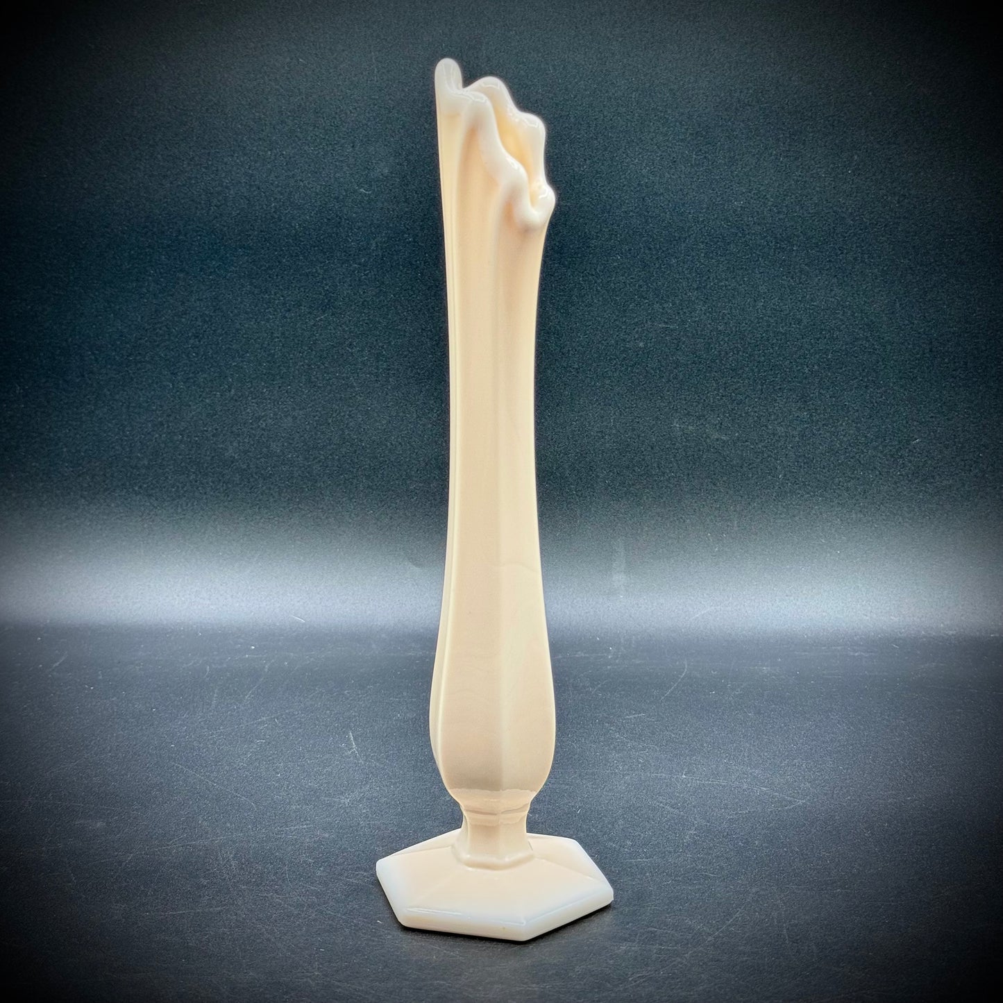 Westmoreland Almond Milk Glass Swung Vase