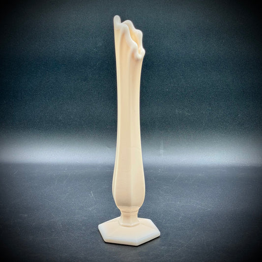 Westmoreland Almond Milk Glass Swung Vase