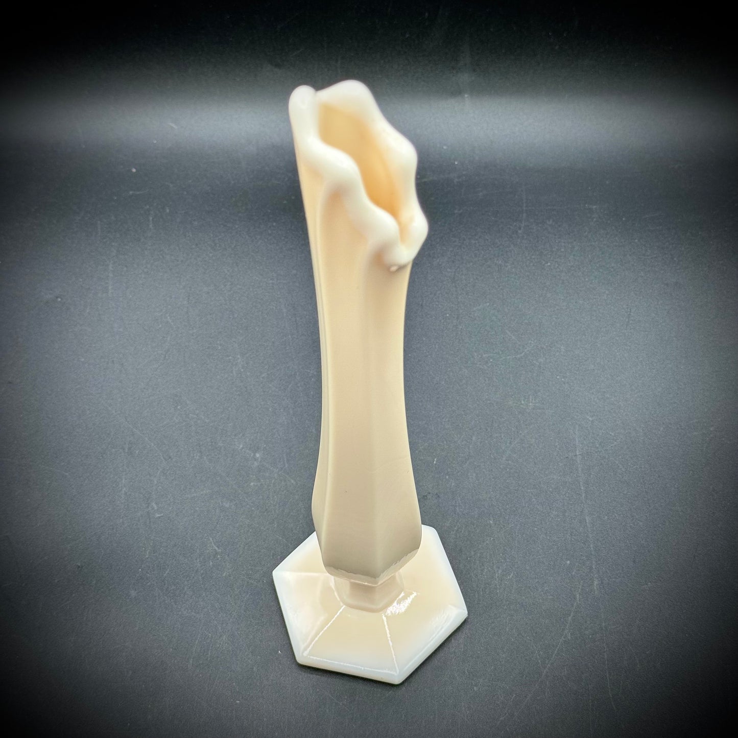 Westmoreland Almond Milk Glass Swung Vase