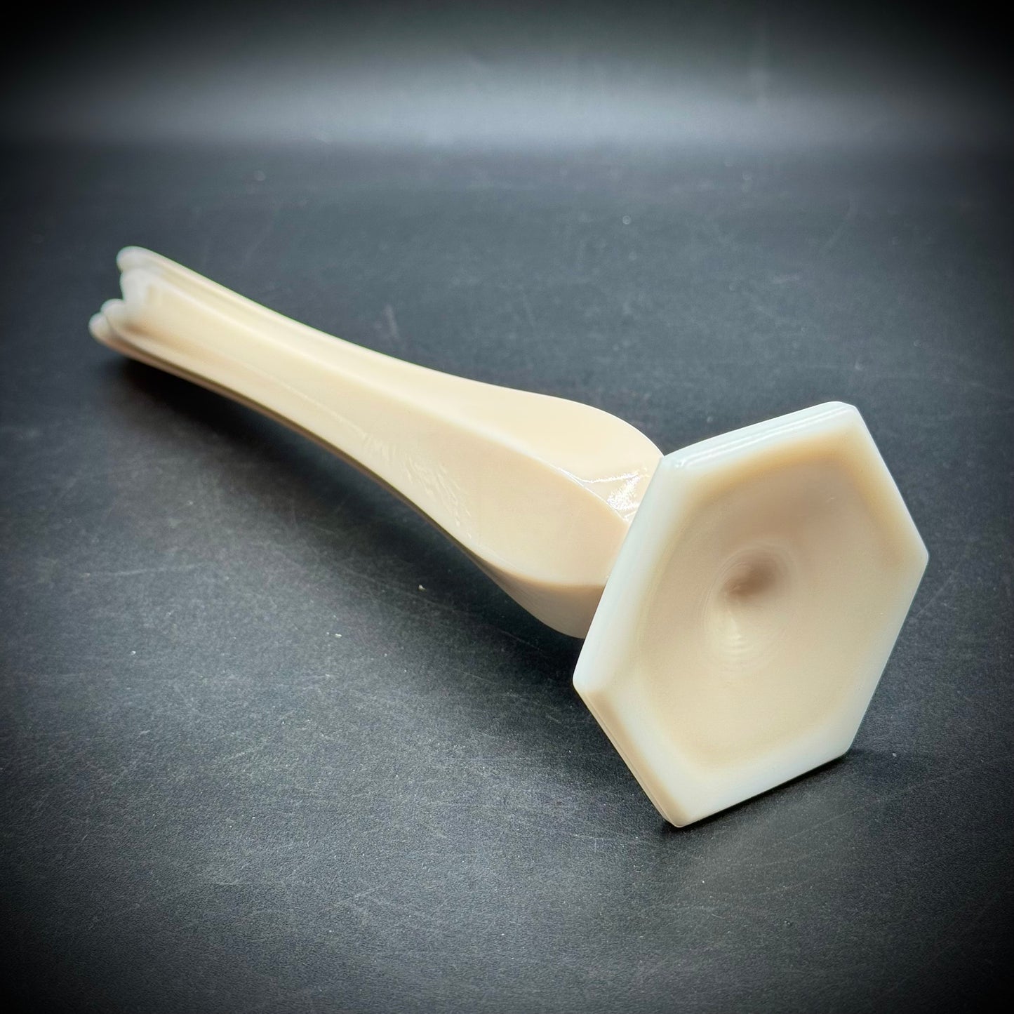 Westmoreland Almond Milk Glass Swung Vase