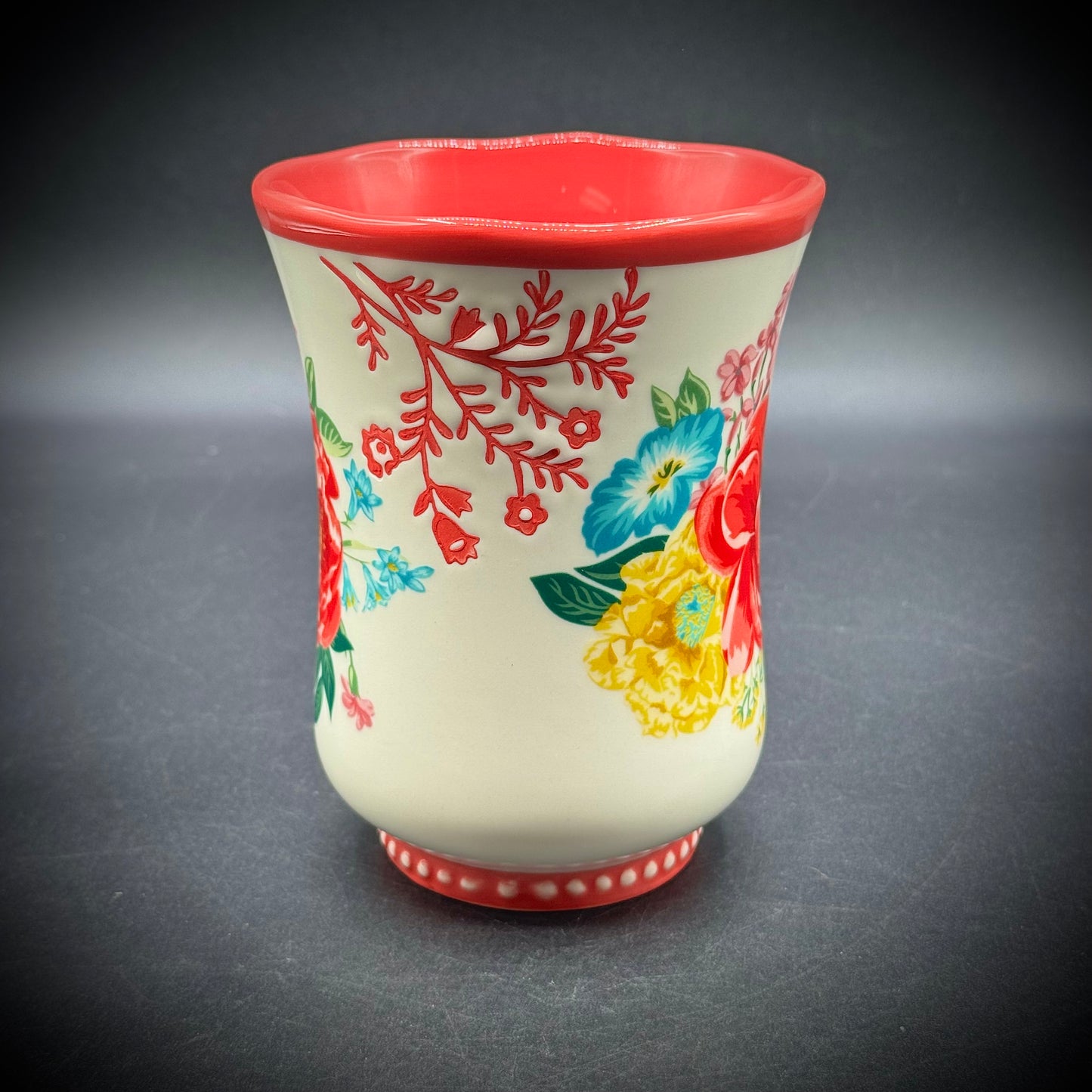 New with Label Pioneer Woman Red Flower Mug