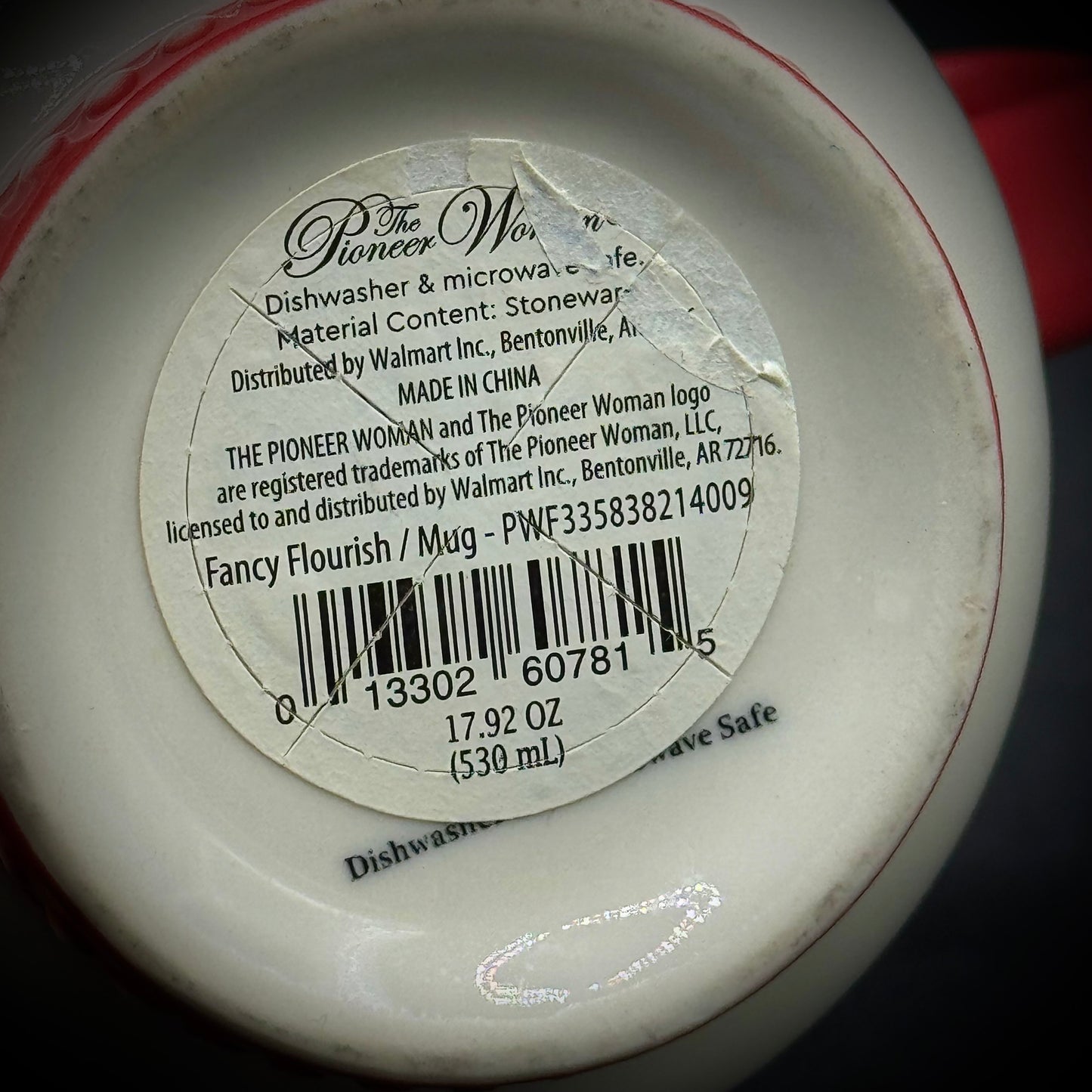 New with Label Pioneer Woman Red Flower Mug