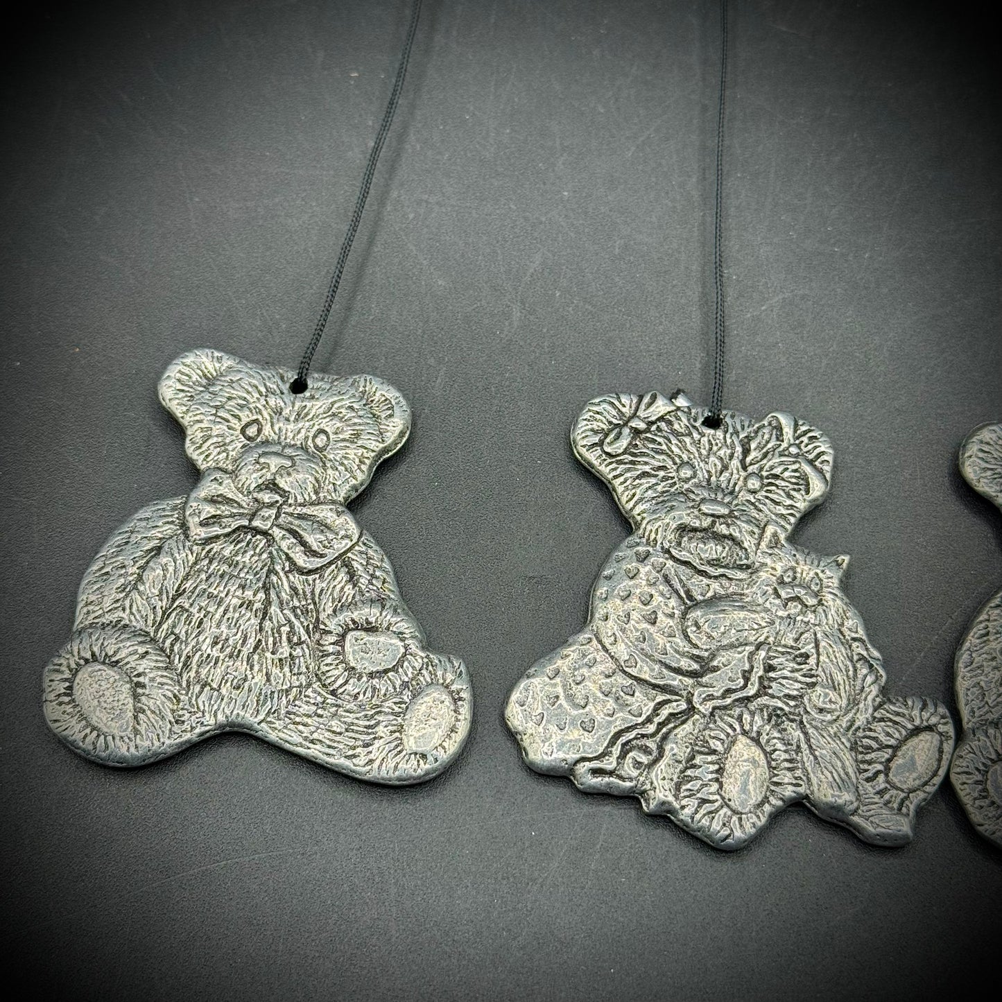 Vintage 1994 Carson Bear & Cat Metal Windchime