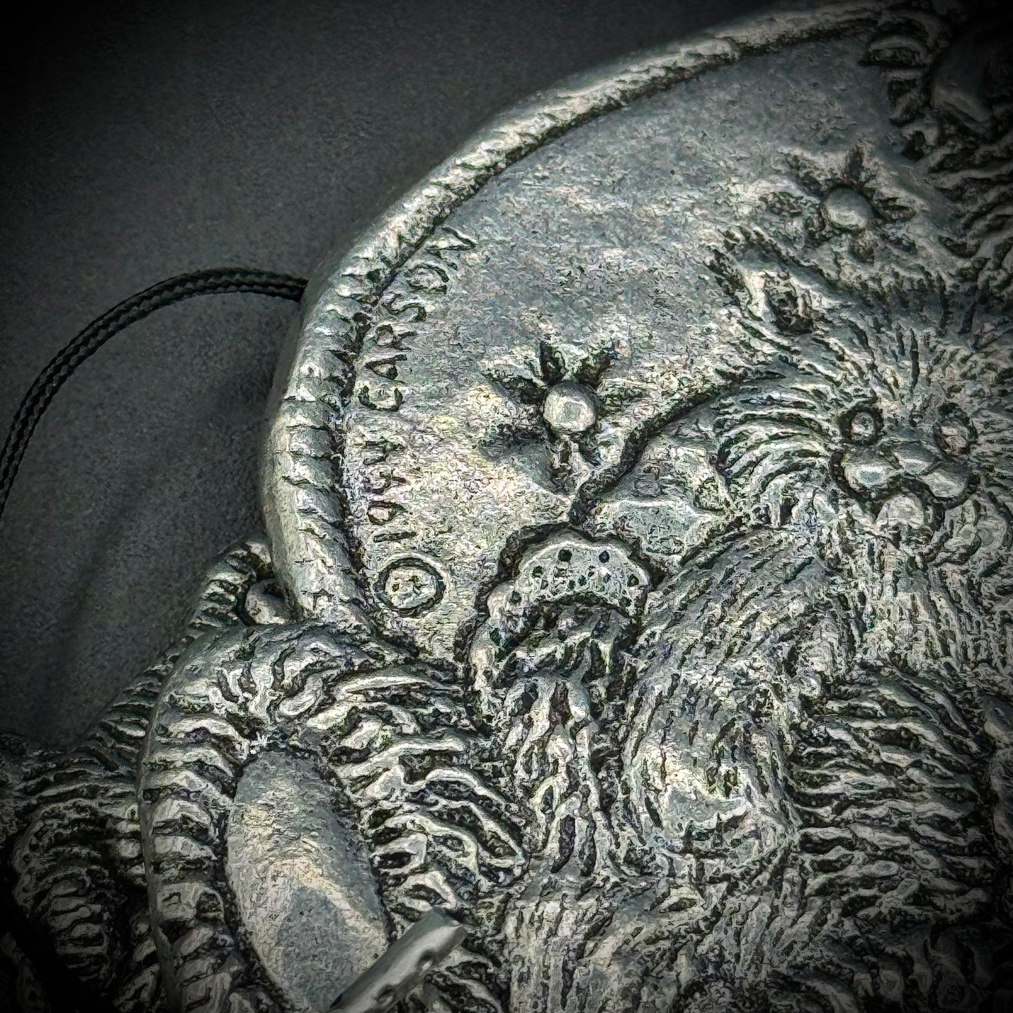 Vintage 1994 Carson Bear & Cat Metal Windchime