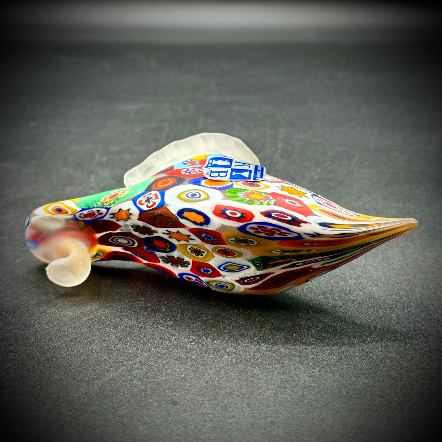 KB Italy Murano Millefiori Glass Slipper Shoe