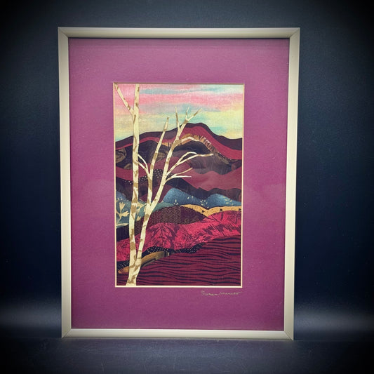 Artist Susan Minier Mixed Fabric Original Art Piece - Signed & Professionally Framed
