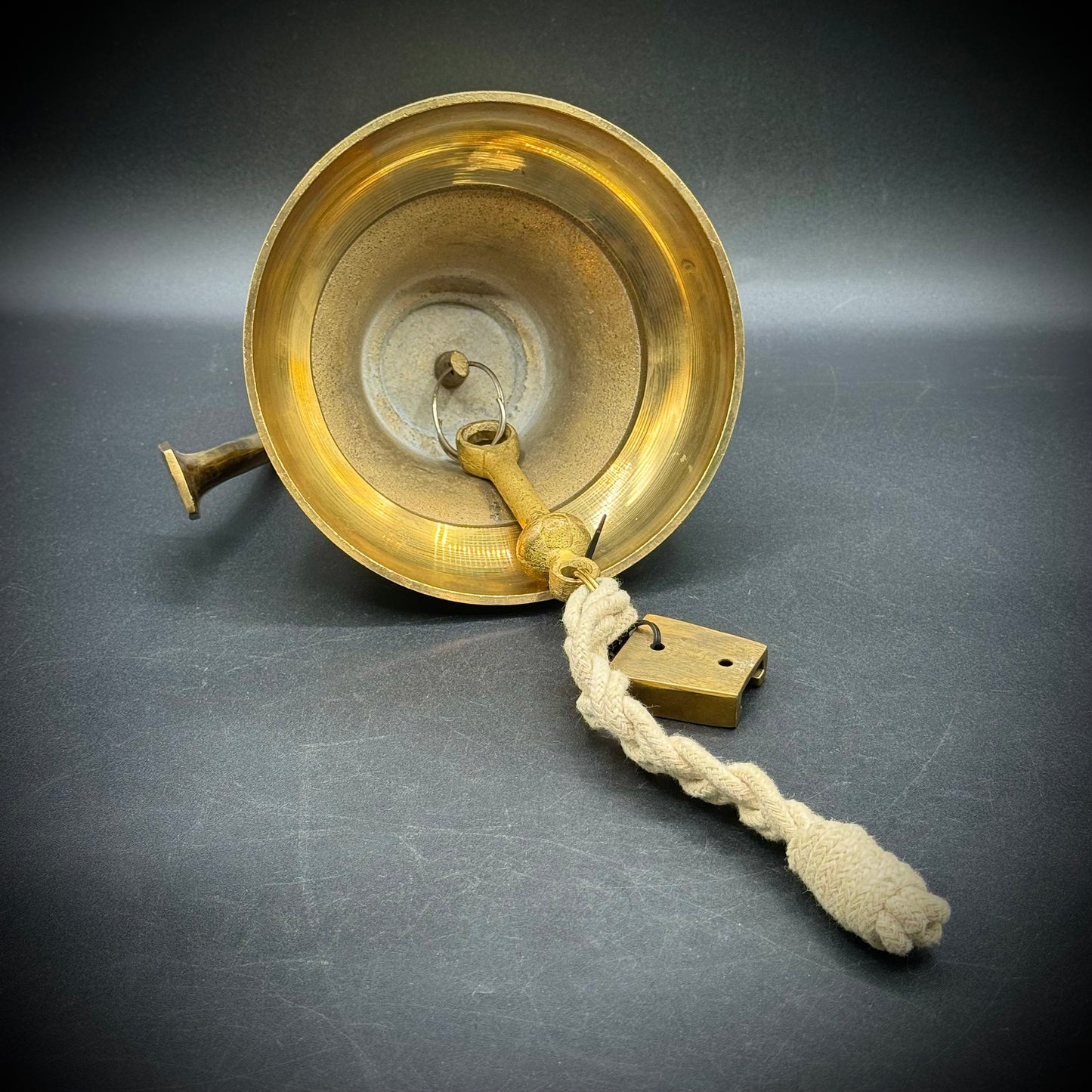 Vintage Nautical Style Brass Bell w/Wall Mount