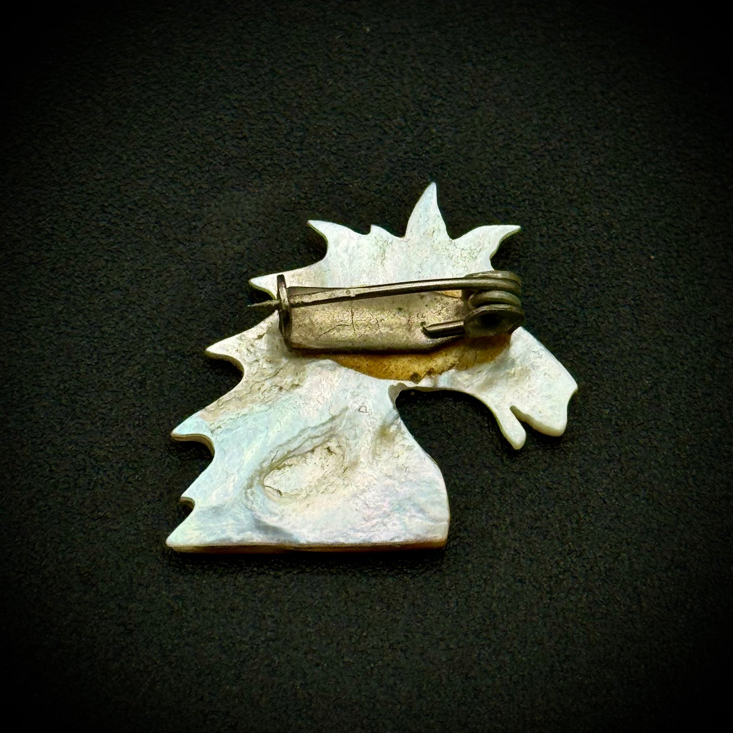 Vintage Mother of Pearl Horse Head Pin