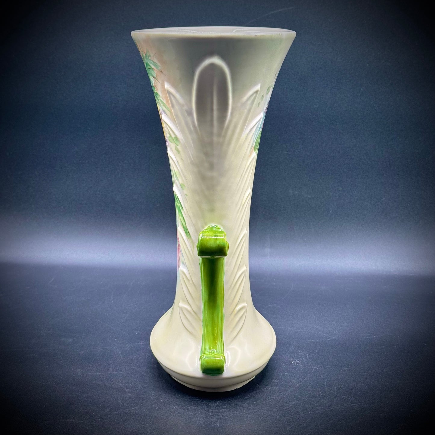 Stunning 1950s Artist Eva White Signed Abingdon Floral Vase