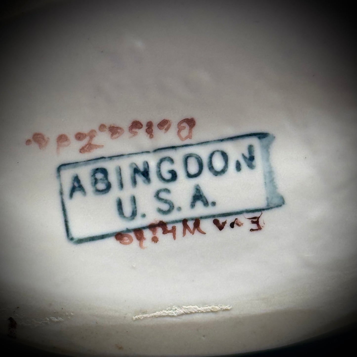 Stunning 1950s Artist Eva White Signed Abingdon Floral Vase