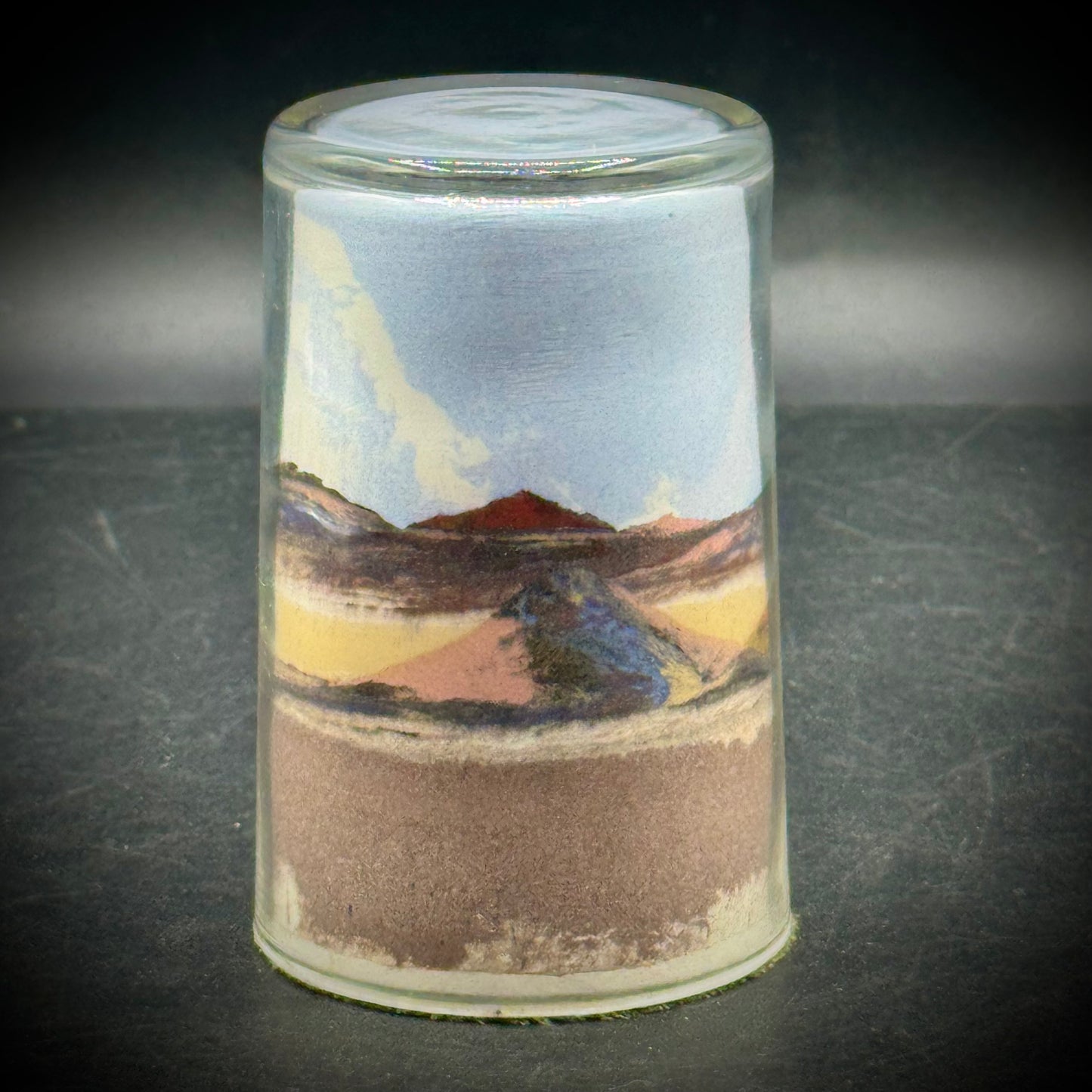 Cylinder Native American Southwest Sand Art Paperweight