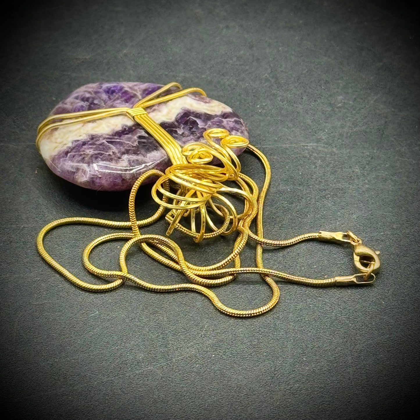 Amethyst Stone Heart Pendant