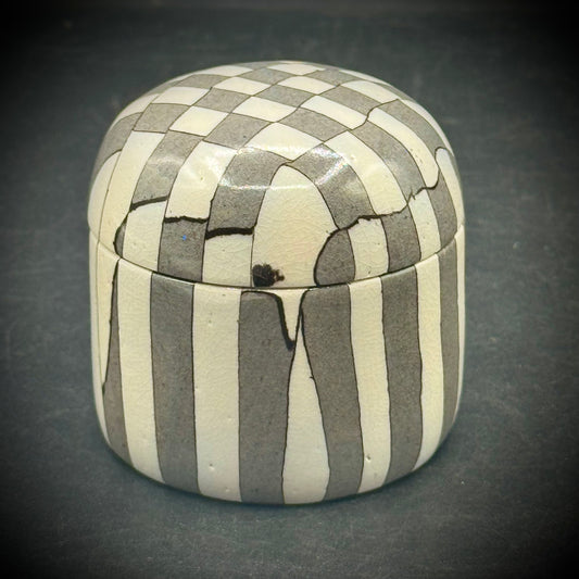 Artist Don Olsted Signed Geometric Ceramic Lidded Box