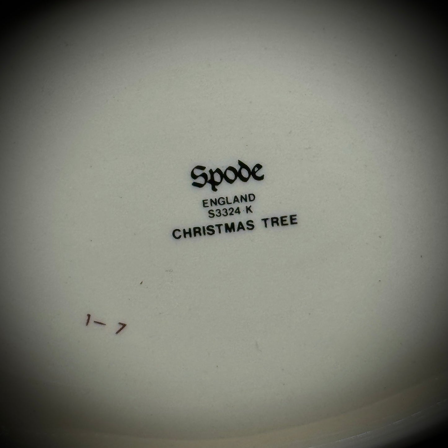 Vintage Spode Christmas Tree Gravy Boat & Underdish - Made in England