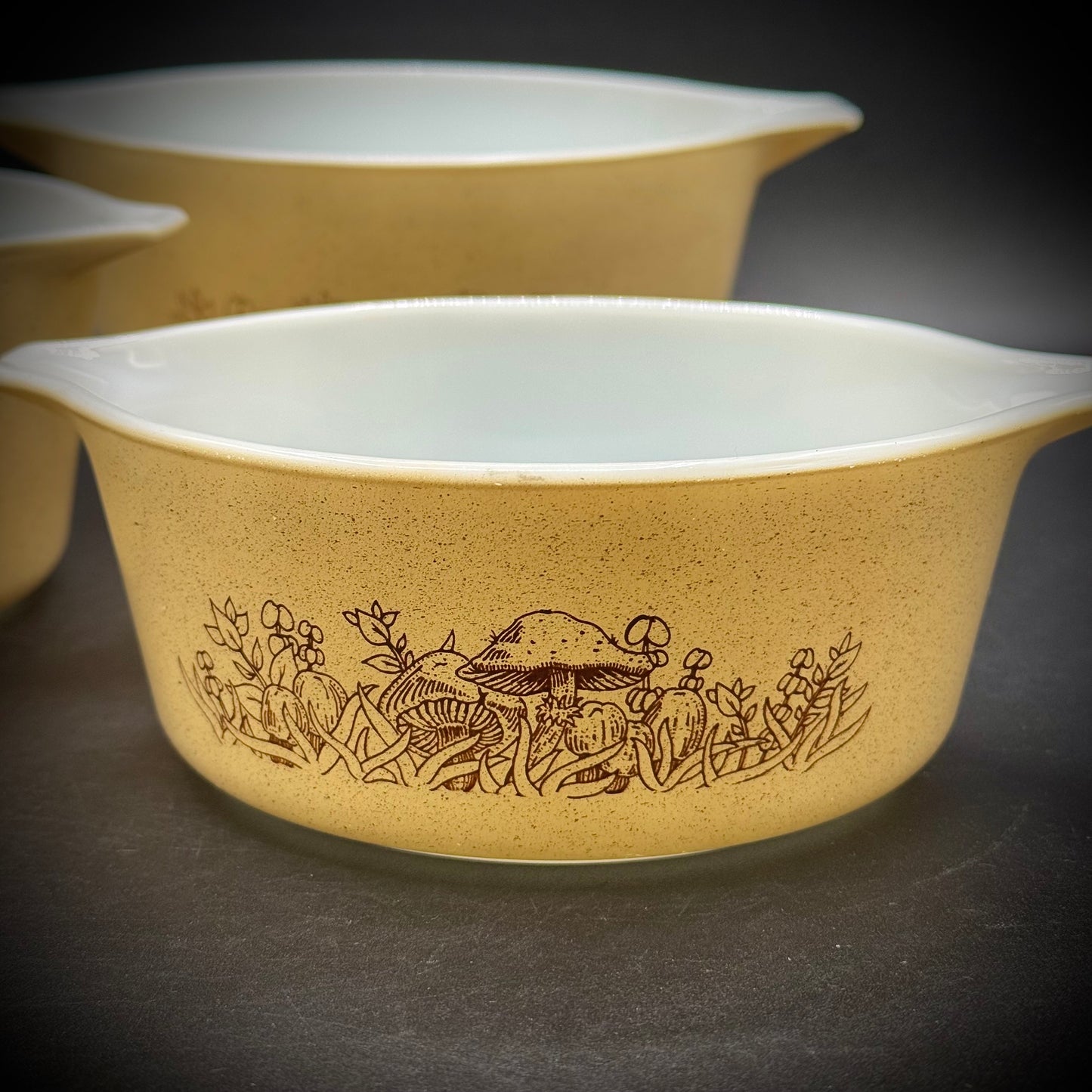 Set of 3 Vintage Pyrex "Forest Fancies" Casserole Dishes