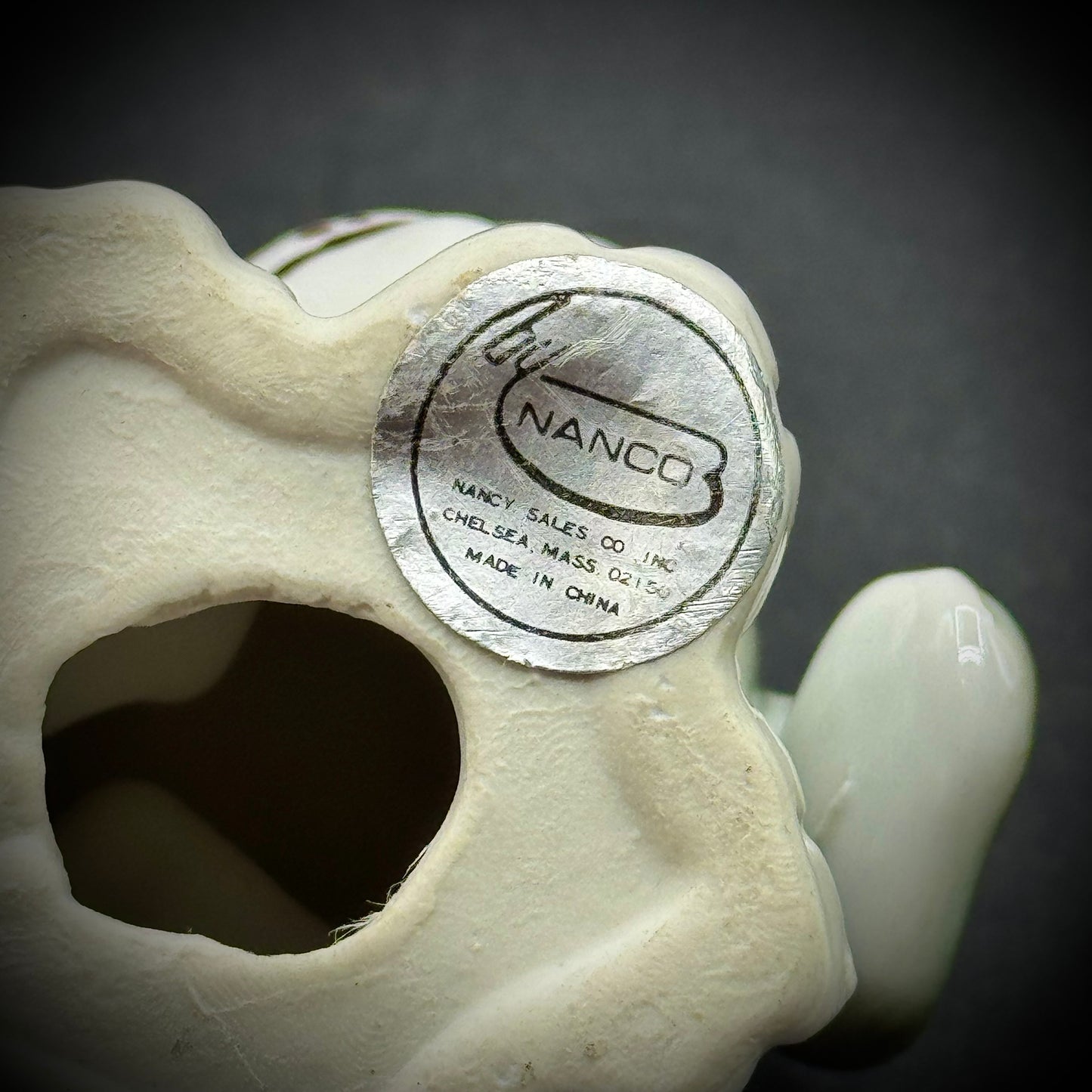 Vintage Nanco Adorable Sage Green Puppy Figurine