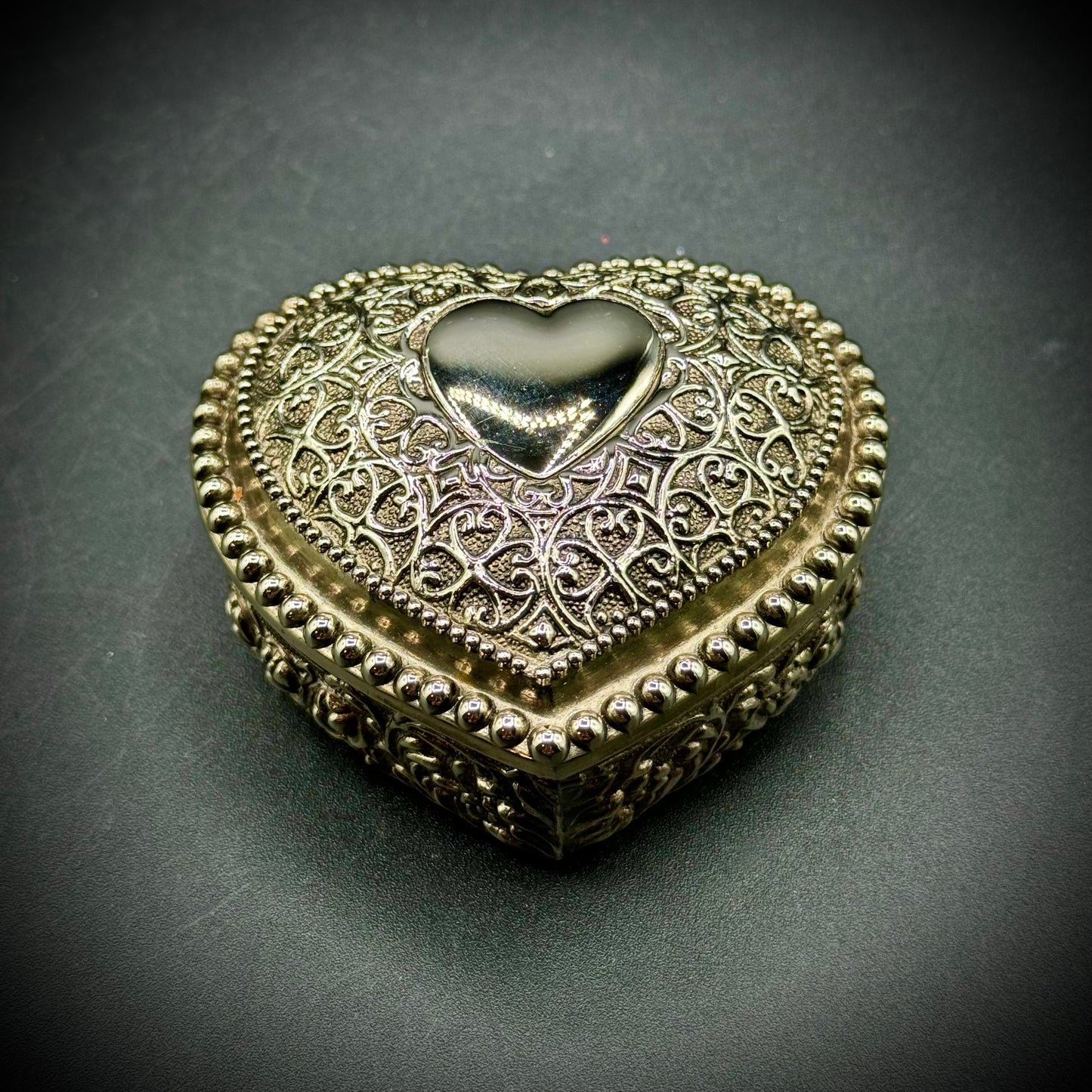 Metal Heart Trinket Box