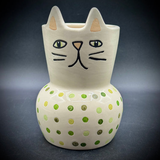 Whimsical Cat Face Planter/Vase