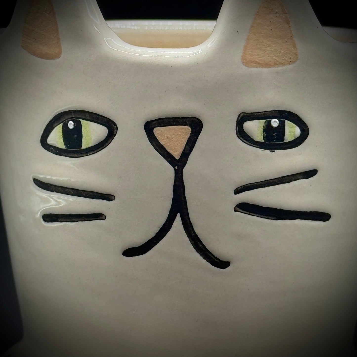 Whimsical Cat Face Planter/Vase