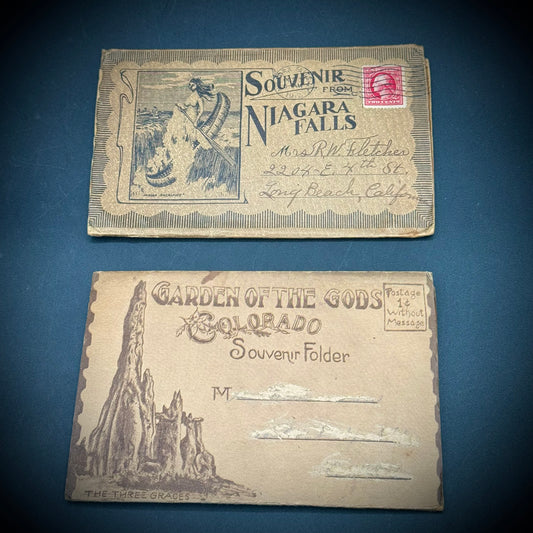 2 Antique Postcard Souvenir Folders