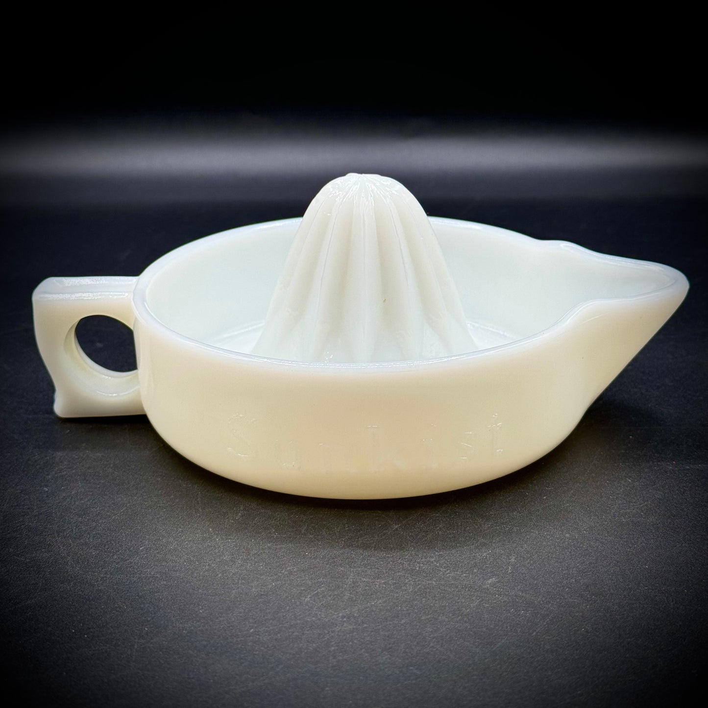 Vintage Sunkist Milk Glass Juicer