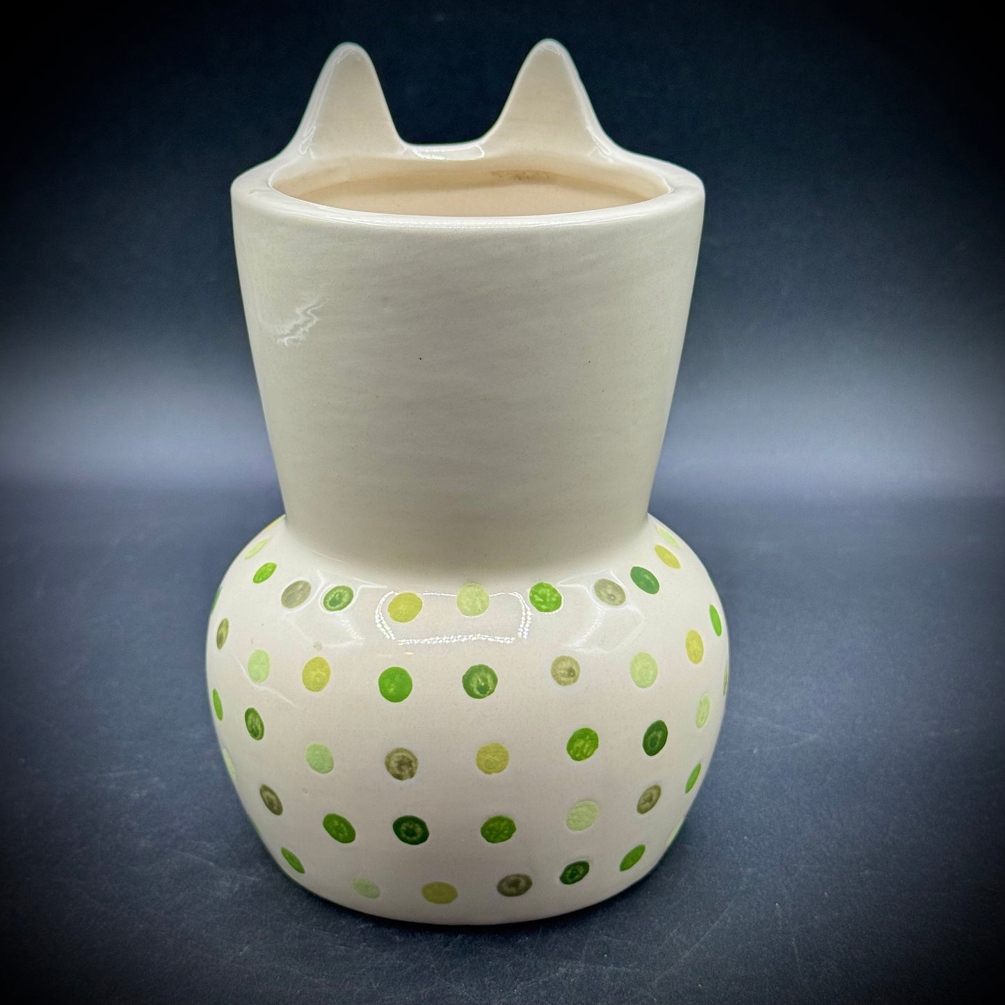 Whimsical Cat Face Planter/Vase