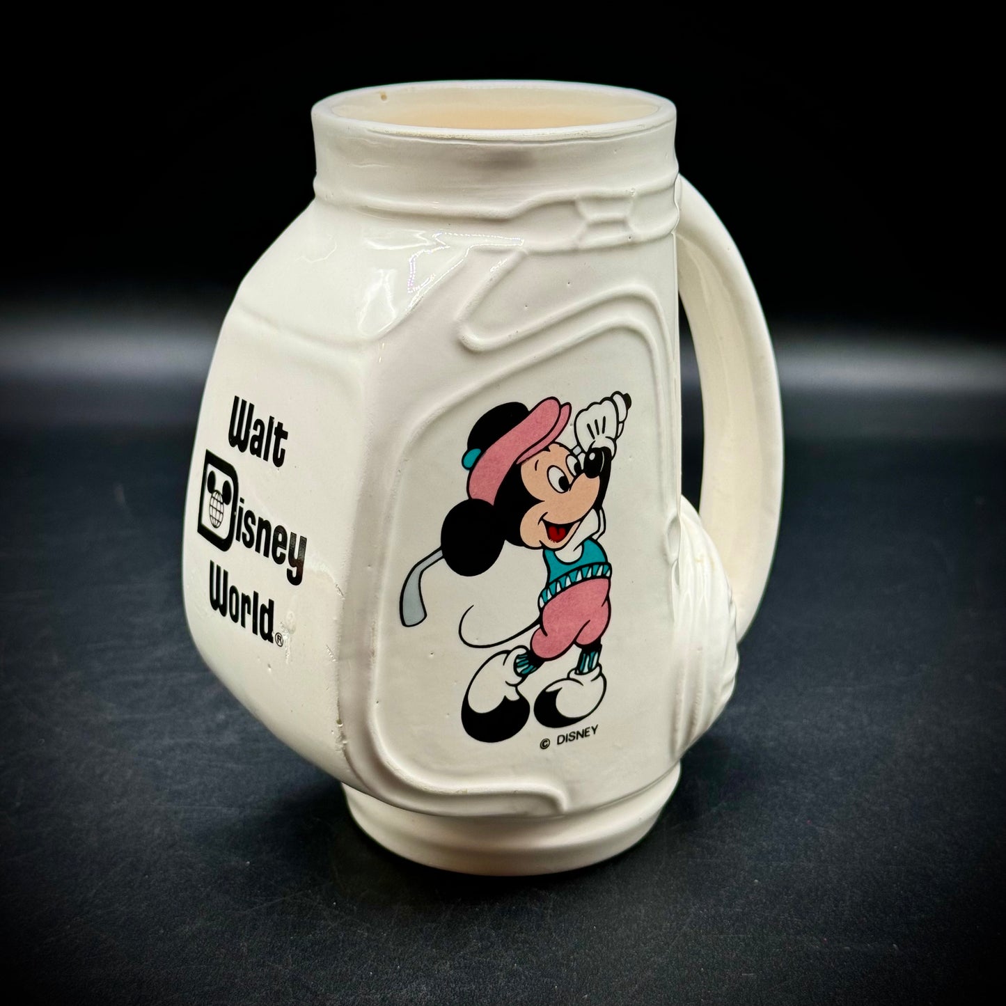 Vintage Walt Disney World Mickey & Goofy Golf Mug