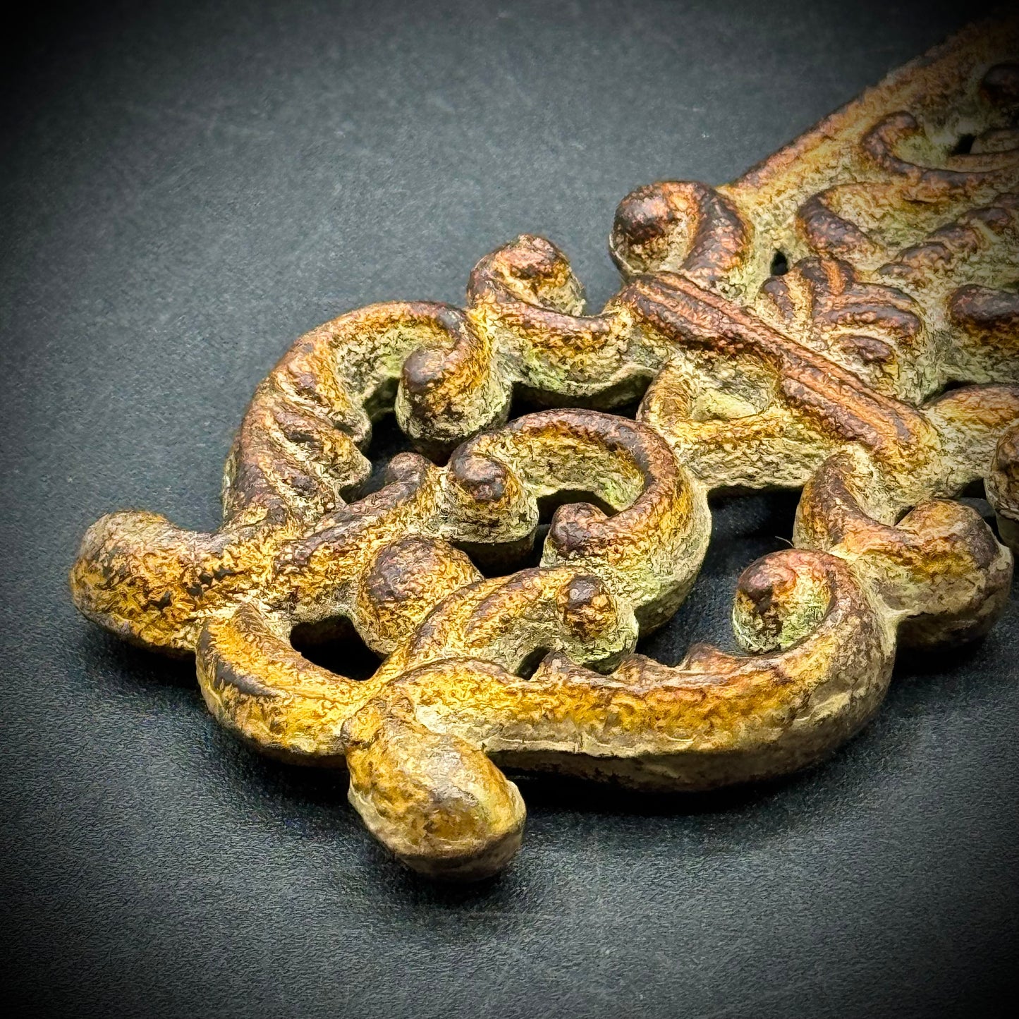 Heavy Modern Gothic Metal Hanging Cross