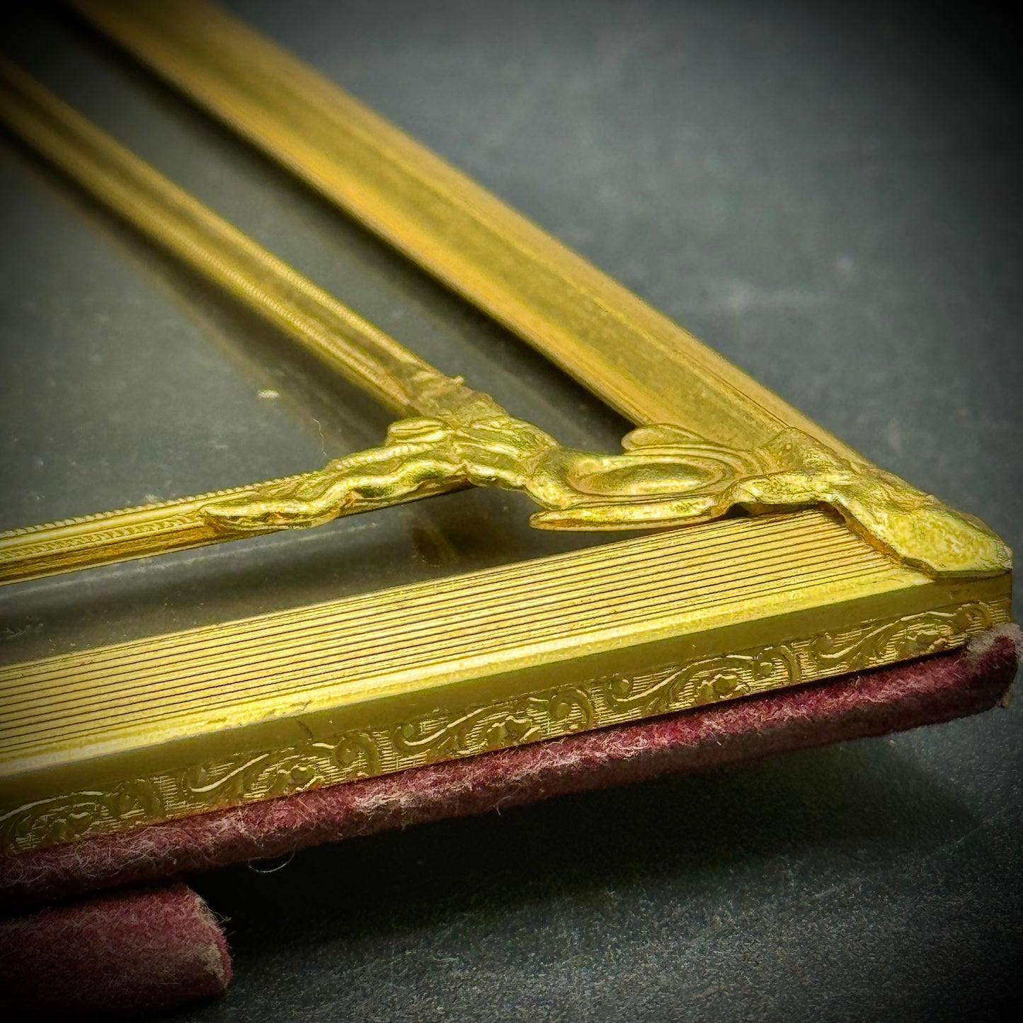 True Vintage Art Nouveau Gold Frame w/Rare Design